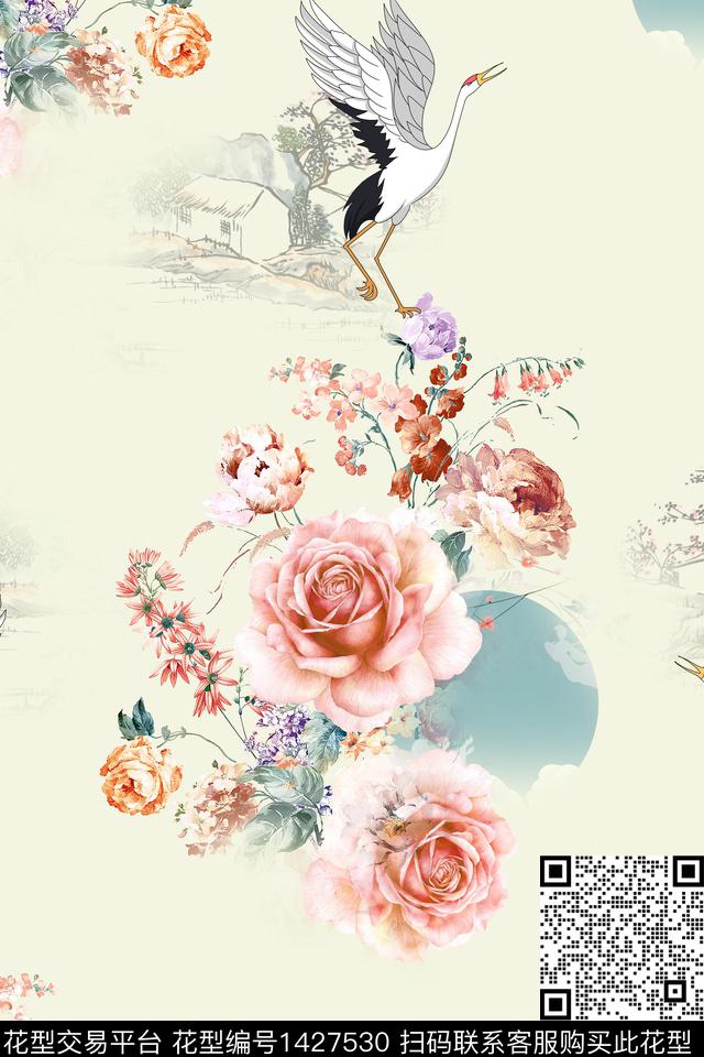 连衣裙女装旗袍传统印花华亿平台下载（图片编号: 1427530） - 瓦栏（Walan）