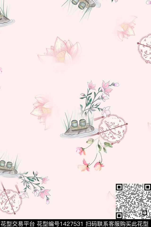 连衣裙女装旗袍传统印花华亿平台下载（图片编号: 1427531） - 瓦栏（Walan）