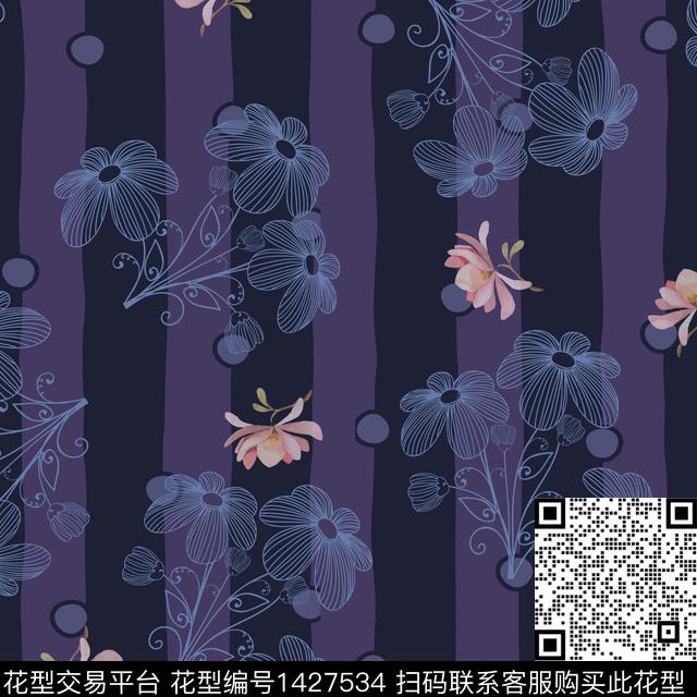 数码华亿平台花卉大牌风数码印花华亿平台下载（图片编号: 1427534） - 瓦栏（Walan）