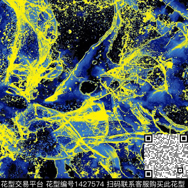 炫彩涂鸦真丝数码印花华亿平台下载（图片编号: 1427574） - 瓦栏（Walan）