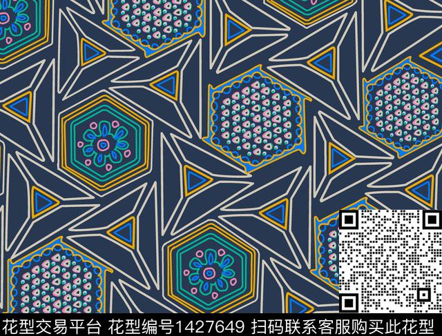 几何传统印花华亿平台下载（图片编号: 1427649） - 瓦栏（Walan）