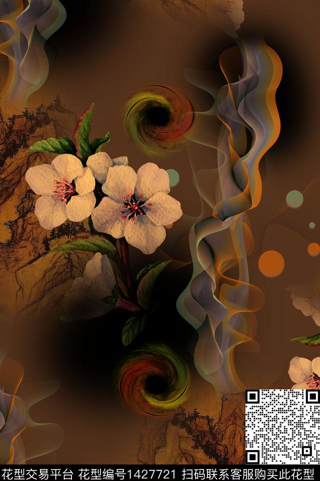 连衣裙女装花卉传统印花华亿平台下载（图片编号: 1427721） - 瓦栏（Walan）