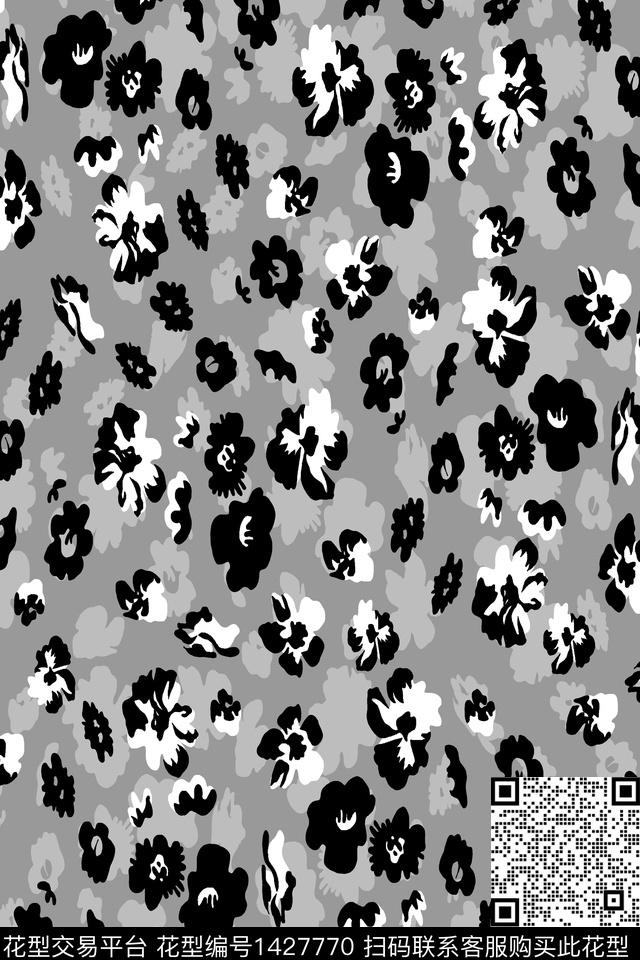 男装花卉迷彩数码印花华亿平台下载（图片编号: 1427770） - 瓦栏（Walan）
