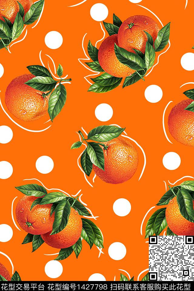 绿植树叶水果雪纺数码印花华亿平台下载（图片编号: 1427798） - 瓦栏（Walan）