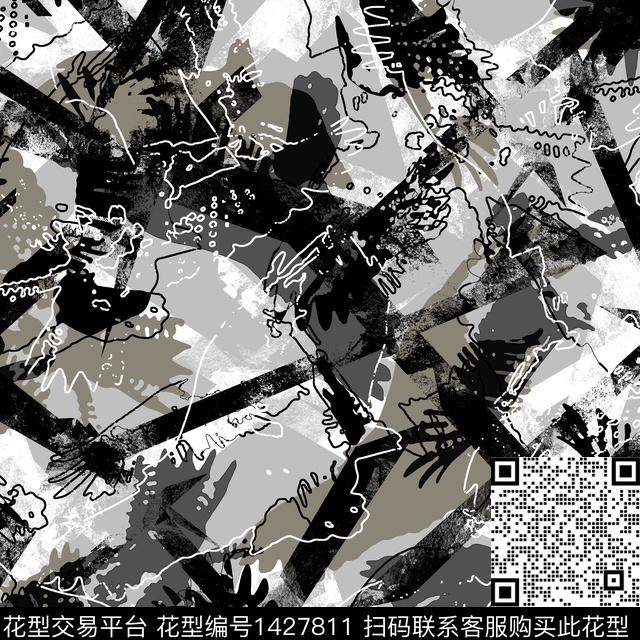 纸印花几何大牌风传统印花华亿平台下载（图片编号: 1427811） - 瓦栏（Walan）