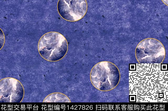 圆形渐变古风纹理数码印花华亿平台下载（图片编号: 1427826） - 瓦栏（Walan）