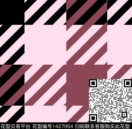 条格格子大牌风数码印花华亿平台下载（图片编号: 1427954） - 瓦栏（Walan）