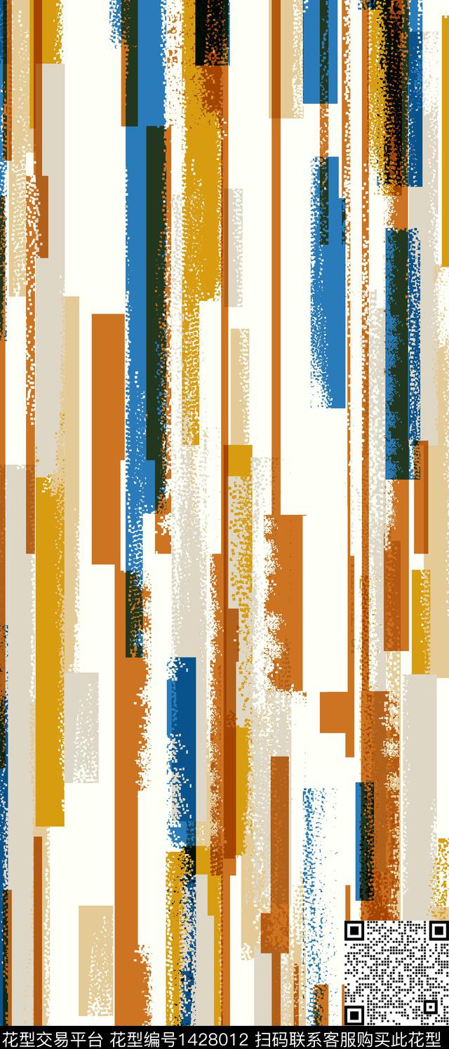 时尚抽象真丝数码印花华亿平台下载（图片编号: 1428012） - 瓦栏（Walan）