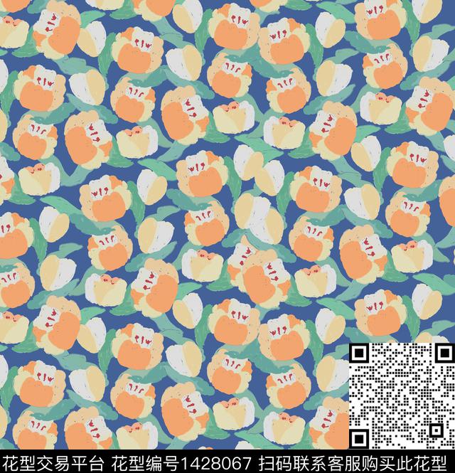 小碎花清新风日韩系数码印花华亿平台下载（图片编号: 1428067） - 瓦栏（Walan）