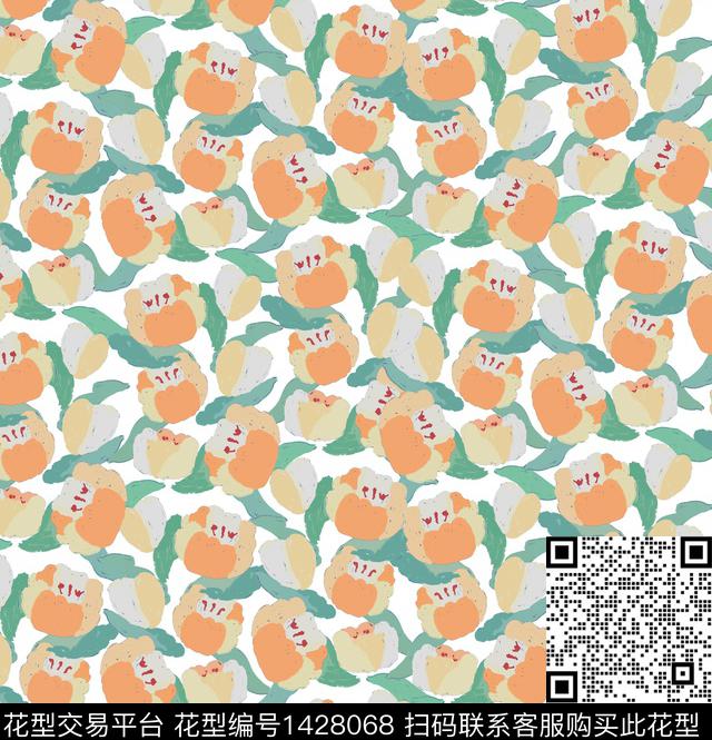 小碎花清新风日韩系数码印花华亿平台下载（图片编号: 1428068） - 瓦栏（Walan）