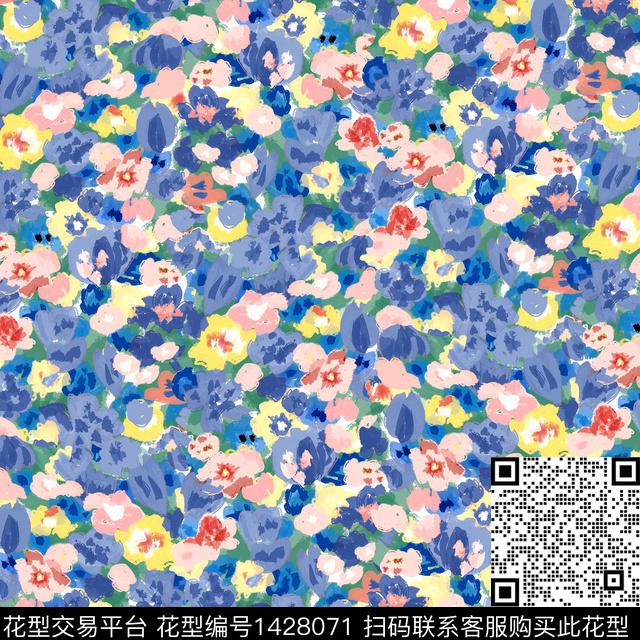 小碎花清新风日韩系数码印花华亿平台下载（图片编号: 1428071） - 瓦栏（Walan）