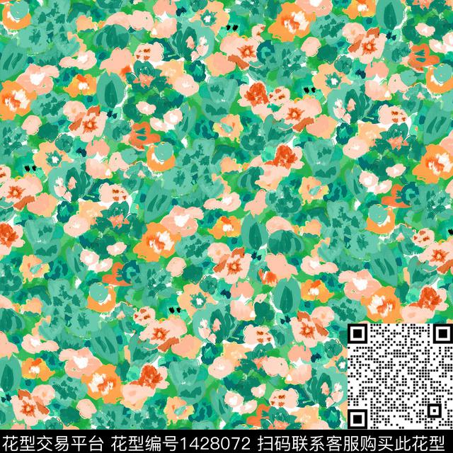 小碎花清新风日韩系数码印花华亿平台下载（图片编号: 1428072） - 瓦栏（Walan）