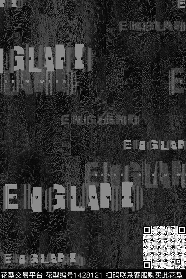 字母男装满版花抽象男装数码印花华亿平台下载（图片编号: 1428121） - 瓦栏（Walan）