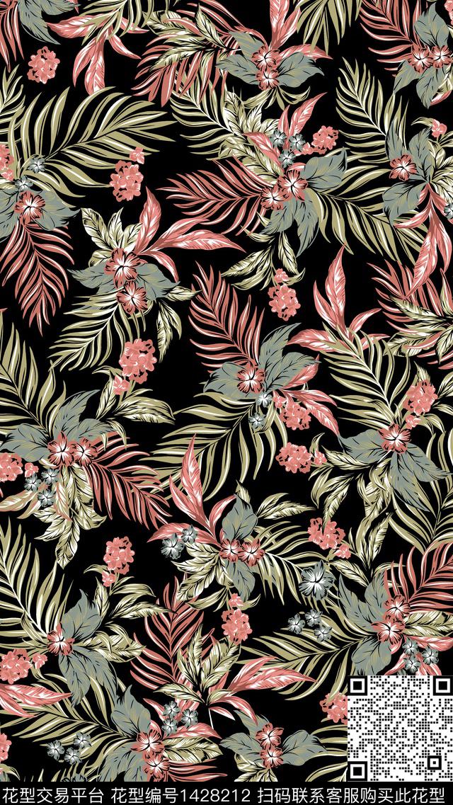 男士高档衬衣男士系列花卉系列传统印花华亿平台下载（图片编号: 1428212） - 瓦栏（Walan）