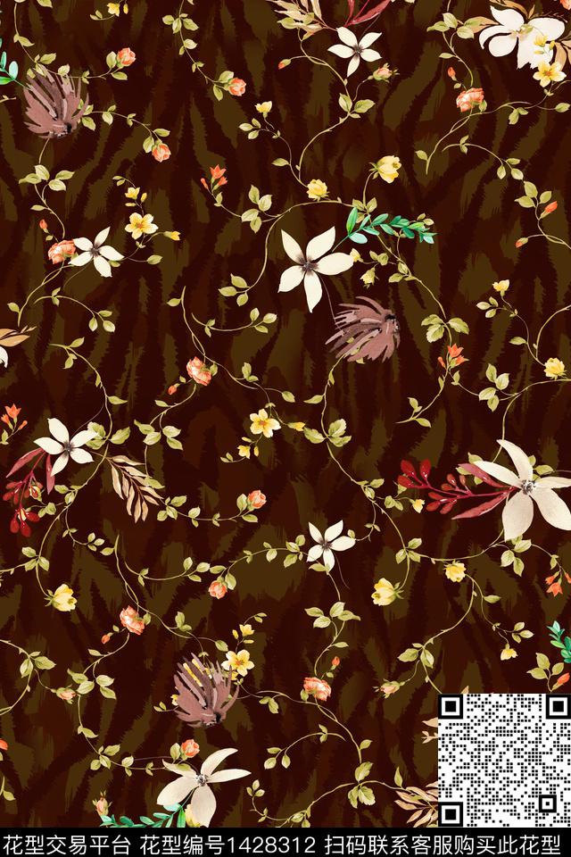 女装花卉中老年数码印花华亿平台下载（图片编号: 1428312） - 瓦栏（Walan）