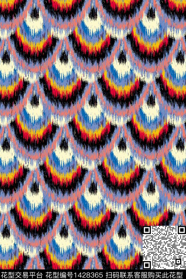 肌理女装重复数码印花华亿平台下载（图片编号: 1428365） - 瓦栏（Walan）