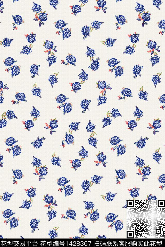 女装花卉小碎花数码印花华亿平台下载（图片编号: 1428367） - 瓦栏（Walan）
