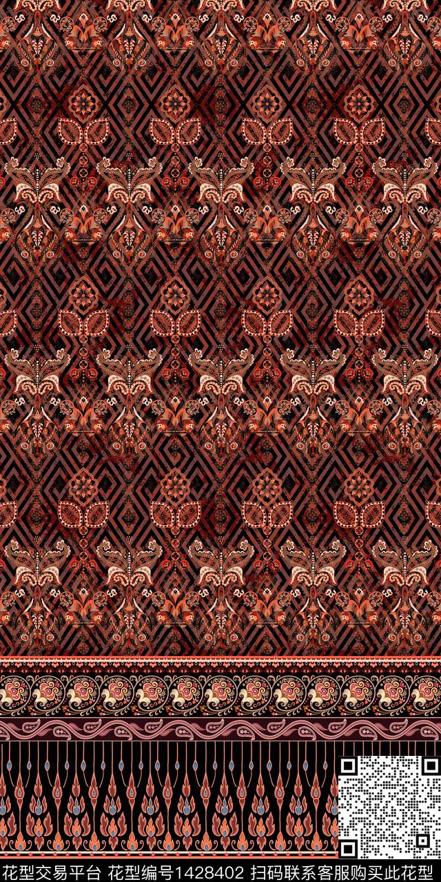 女装民族风中老年数码印花华亿平台下载（图片编号: 1428402） - 瓦栏（Walan）