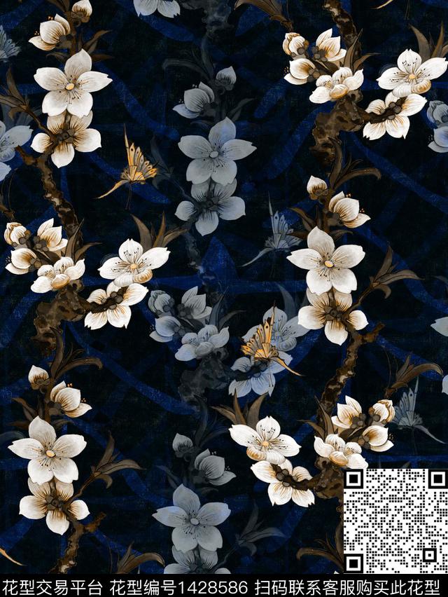 香云纱中老年中国风数码印花华亿平台下载（图片编号: 1428586） - 瓦栏（Walan）