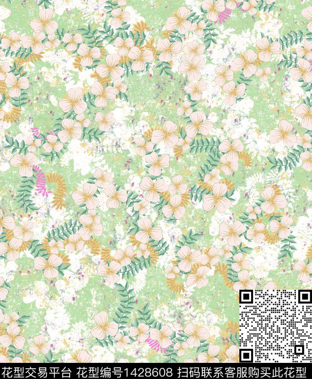 民族风花卉中国风数码印花华亿平台下载（图片编号: 1428608） - 瓦栏（Walan）