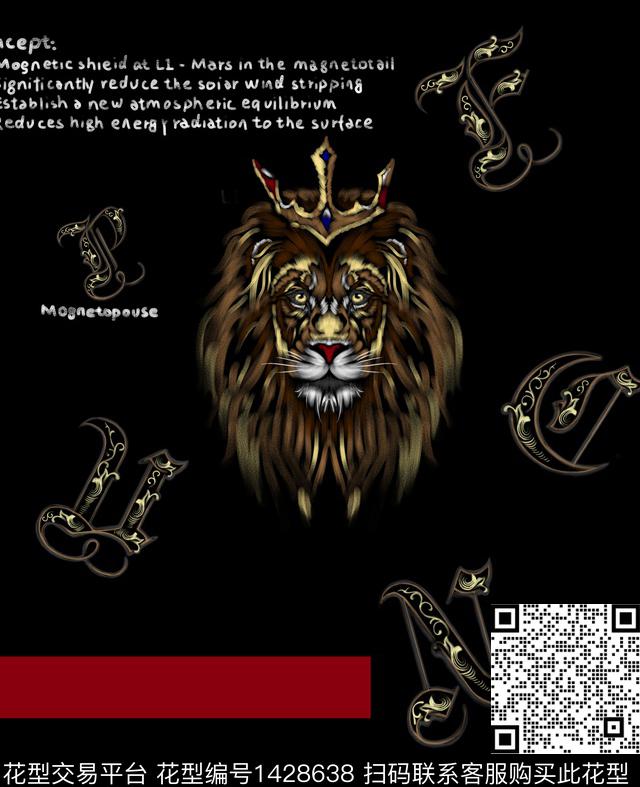 字母几何定位花数码印花华亿平台下载（图片编号: 1428638） - 瓦栏（Walan）