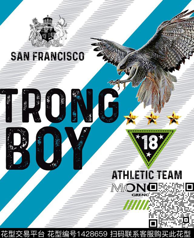 字母几何定位花数码印花华亿平台下载（图片编号: 1428659） - 瓦栏（Walan）