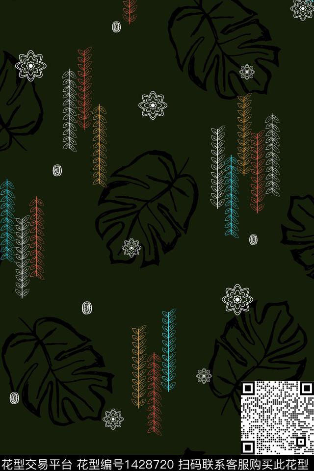 花卉小碎花女裤传统印花华亿平台下载（图片编号: 1428720） - 瓦栏（Walan）