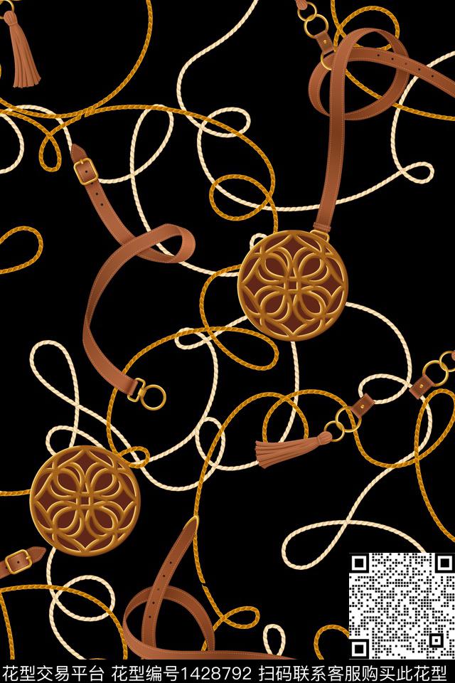 抽象花卉花卉香云纱数码印花华亿平台下载（图片编号: 1428792） - 瓦栏（Walan）