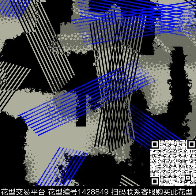 纸印花几何大牌风传统印花华亿平台下载（图片编号: 1428849） - 瓦栏（Walan）