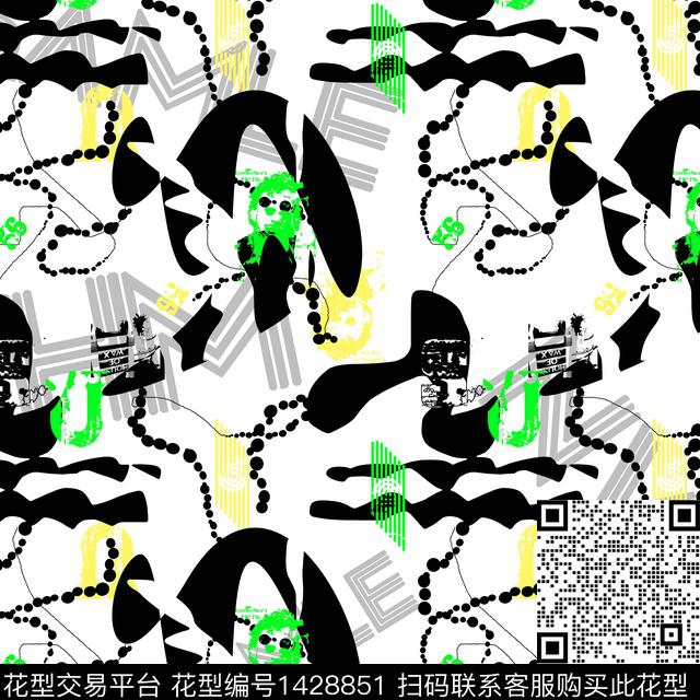 纸印花几何大牌风传统印花华亿平台下载（图片编号: 1428851） - 瓦栏（Walan）