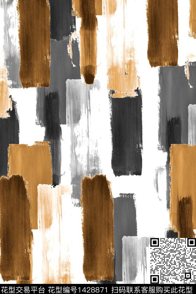 几何肌理水彩数码印花华亿平台下载（图片编号: 1428871） - 瓦栏（Walan）
