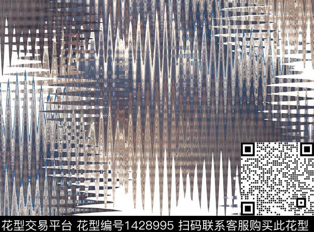 几何渐变魔幻花卉数码印花华亿平台下载（图片编号: 1428995） - 瓦栏（Walan）