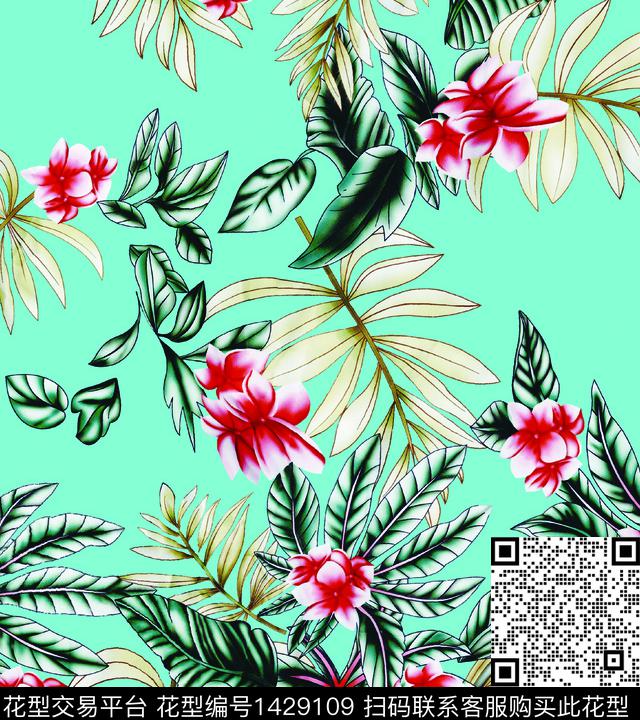 春夏华亿平台大牌风热带华亿平台数码印花华亿平台下载（图片编号: 1429109） - 瓦栏（Walan）