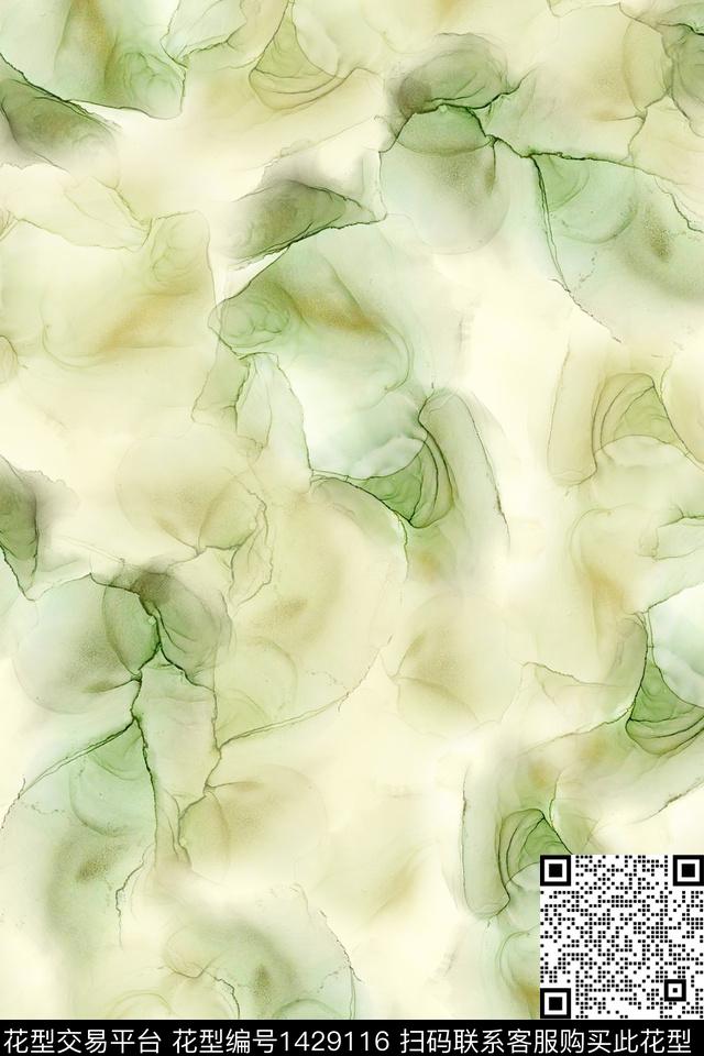 肌理水彩抽象花卉数码印花华亿平台下载（图片编号: 1429116） - 瓦栏（Walan）