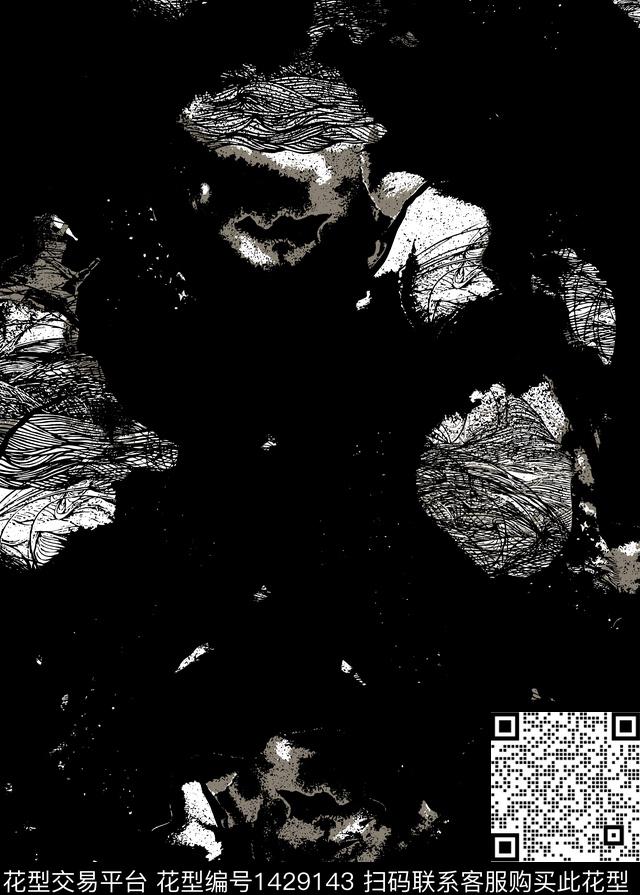 黑白华亿平台大牌风潮牌传统印花华亿平台下载（图片编号: 1429143） - 瓦栏（Walan）