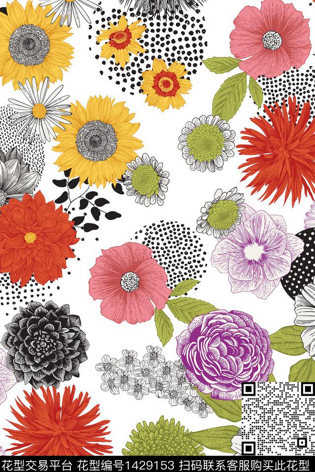 墙纸春夏华亿平台小清新数码印花华亿平台下载（图片编号: 1429153） - 瓦栏（Walan）