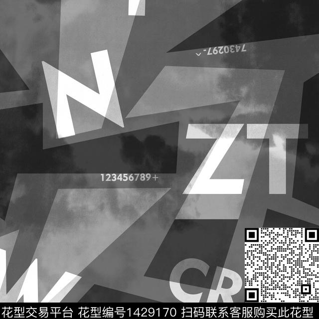 字母几何男装传统印花华亿平台下载（图片编号: 1429170） - 瓦栏（Walan）