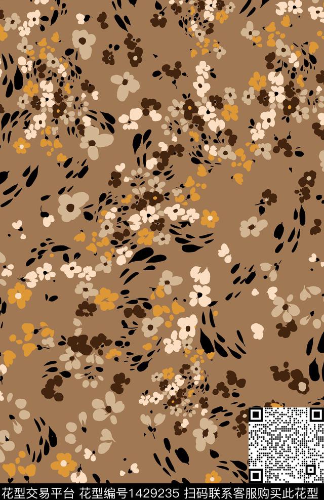 小碎花秋冬装花卉数码印花华亿平台下载（图片编号: 1429235） - 瓦栏（Walan）