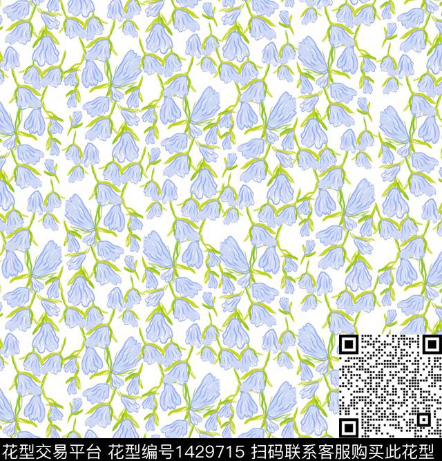 小清新小碎花日韩系数码印花华亿平台下载（图片编号: 1429715） - 瓦栏（Walan）
