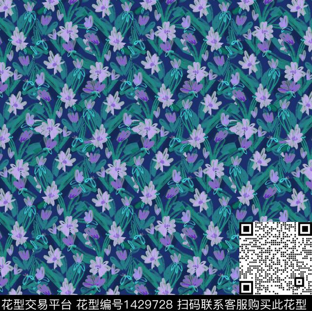 小清新小碎花日韩系数码印花华亿平台下载（图片编号: 1429728） - 瓦栏（Walan）