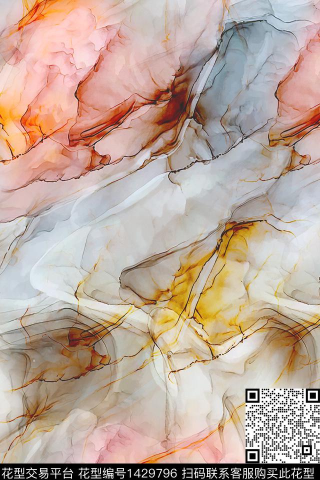 炫彩肌理水彩数码印花华亿平台下载（图片编号: 1429796） - 瓦栏（Walan）