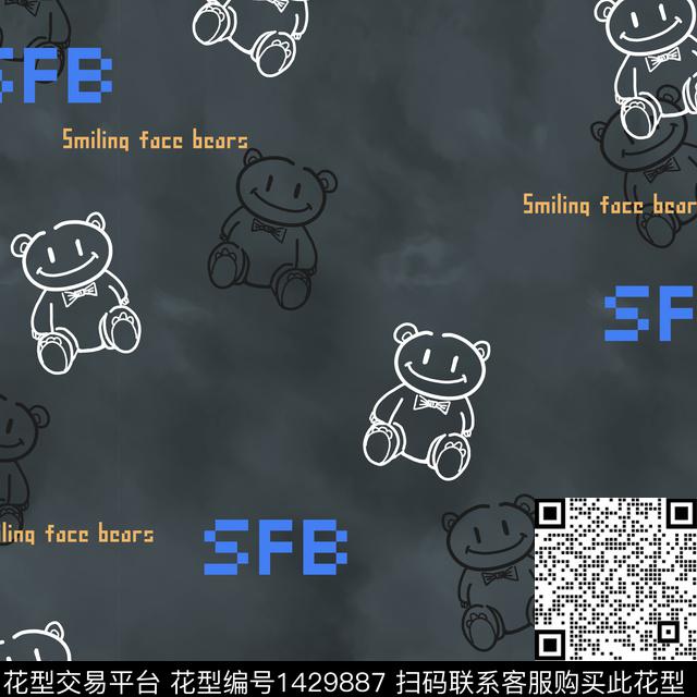 字母男装卡通传统印花华亿平台下载（图片编号: 1429887） - 瓦栏（Walan）