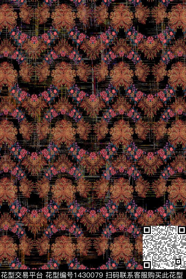 女装花卉中老年数码印花华亿平台下载（图片编号: 1430079） - 瓦栏（Walan）