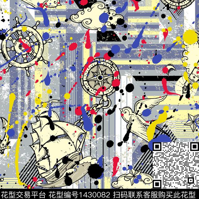 航海趋势华亿平台文艺数码印花华亿平台下载（图片编号: 1430082） - 瓦栏（Walan）