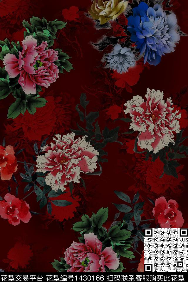 香云纱抽象中老年数码印花华亿平台下载（图片编号: 1430166） - 瓦栏（Walan）