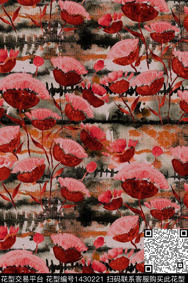 复古香云纱抽象数码印花华亿平台下载（图片编号: 1430221） - 瓦栏（Walan）