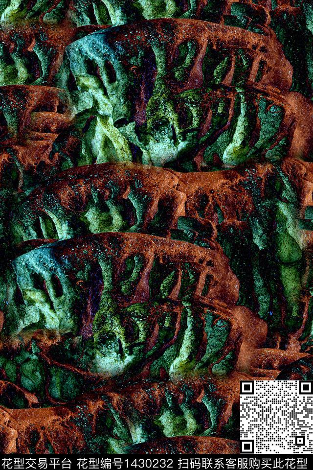 复古香云纱抽象数码印花华亿平台下载（图片编号: 1430232） - 瓦栏（Walan）