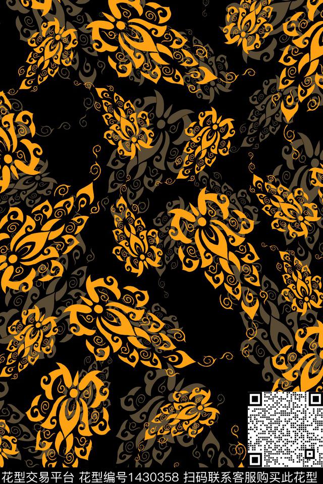 几何大牌风中老年传统印花华亿平台下载（图片编号: 1430358） - 瓦栏（Walan）