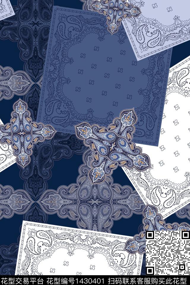 民族风大牌风真丝数码印花华亿平台下载（图片编号: 1430401） - 瓦栏（Walan）