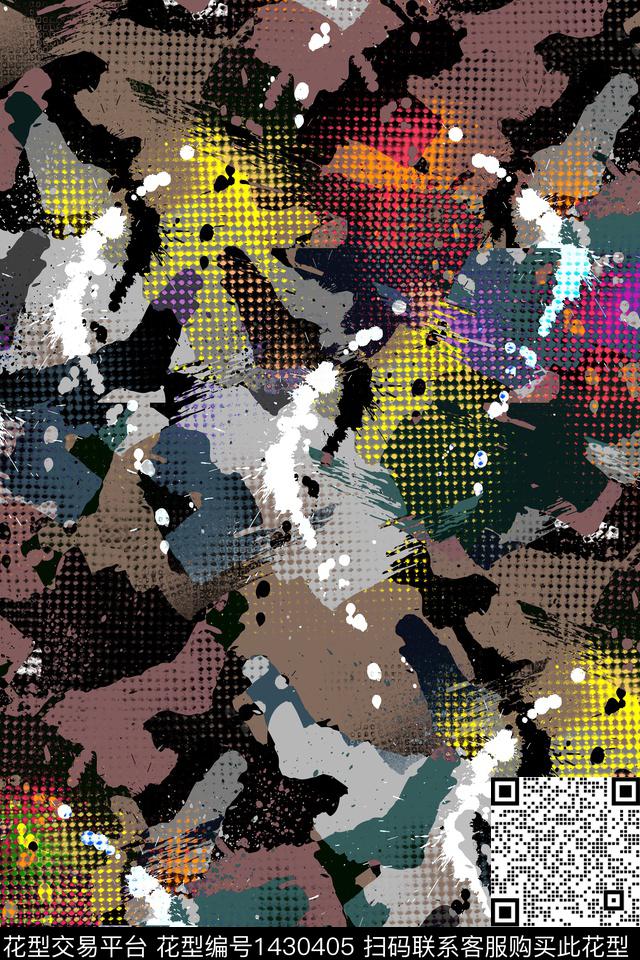 抽象男装户外家居服传统印花华亿平台下载（图片编号: 1430405） - 瓦栏（Walan）